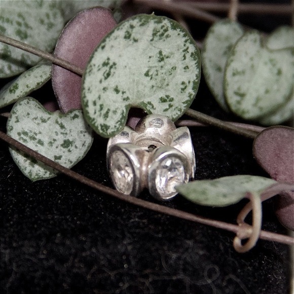 Pandora Jewelry - Pandora Sterling Silver ALE Clear Oval Cubic Zirconia Flower Bead Charm 790442CZ